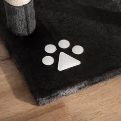 PawHut Floor-to-Ceiling Cat Tree for Indoor Cats, 240-260cm Adjustable Cat Tree - Dark Grey - 8