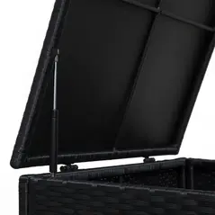 Outsunny 4 Pieces Rattan Garden Furniture Set, 4 Seater Corner Sofa Set with Storage Box, 2 Drawers Coffee Table, Loveseats with Cushions, Wicker Garden Conservatory Furniture for Balcony, Black - 8