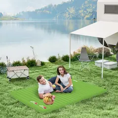 Outsunny 2 Person Camping Inflatable Mattress - Green - 1