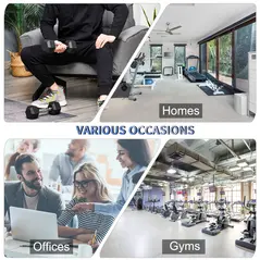 HOMCOM 2x5kg Rubber Dumbbell Sports Hex Weights Sets Gym Fitness Lifting Home - 5