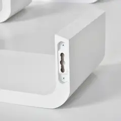 HOMCOM Floating Shelves, Set of 3 Wall Shelf, Shelves for Wall Invisible Mounting, Bedroom Living Room, White - 7