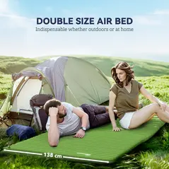 Outsunny 2 Person Camping Inflatable Mattress - Green - 3