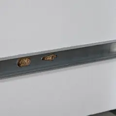 HOMCOM Bedside Cabinet with 2 Drawer Storage Unit, Unique Shape Bedroom Table Nightstand with Metal Base, for Living Room, Study Room, Dorm - 8