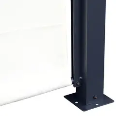 Outsunny Metal Pergola With Canopy Sliding Pergola Canopy 3Lx3Wx2.3H m Garden Gazebo Party Tent Sun Shelter Cover - Cream White/Black - 8