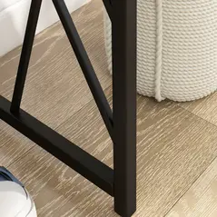 HOMCOM Console Table, Industrial Sofa Table with Metal Frame for Living Room, Hallway, 120 cm, Grey - 8