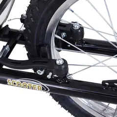 HOMCOM Stunt Scooter, Kids Scooter with 16" Big Wheels, Adjustable Height, Dual Brakes, for Ages 5+ Years, Black - 7