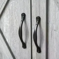 HOMCOM Farmhouse Barn Door Sideboard Storage Cabinet Coffee Bar for LIVING Room – Grey Grain - 8