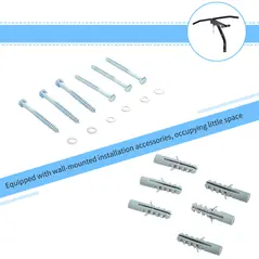 HOMCOM Punching Bag Hanger Wall Mount Bracket Kick Boxing MMA Training Frame Home Fitness Workout Pull Up Bar, Black - 5