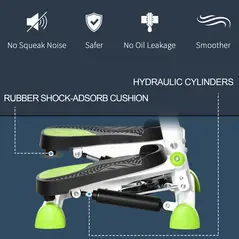 HOMCOM Twister Stepper, Step Machine with Adjustable Resistance, LCD Screen - White - 4