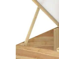 Outsunny Wooden Cold Frame Greenhouse Garden Polycarbonate Grow House  with Independent Openable Top Covers for Flowers, Vegetables, Plants, 100 x 50 x 36 cm, Natural - 8