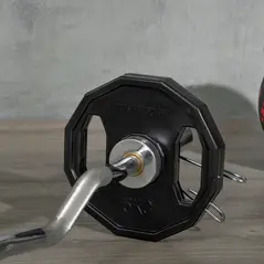 SPORTNOW Olympic Weight Plates Set, Metal and Rubber Bumper Plates Weights Discs with 2"/5cm Holes, for Home Gym Weight Lifting Strength Training, 2 x 5kg, Black - 7