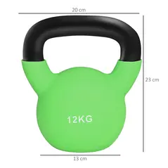 HOMCOM Soft Kettlebell, 12kg Kettle Bell with Non-Slip Handle for Home Gym Weight Lifting and Strength Training, Green - 2