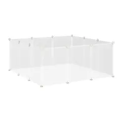 PawHut Pet Playpen DIY Small Guinea Pigs Hutches Fence 12 Panels for Kitten Bunny Chinchilla - 8