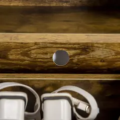 HOMCOM Shoe Cabinet with 2 Flip Doors, Slim 2-Drawer Shoe Cupboard with Adjustable Divider and Open Compartment for 12 Pairs of Shoes, Entryway Storage Unit, Rustic Brown - 8