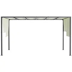 Outsunny 3 x 4m Outdoor Garden Pergola - Cream White - 6