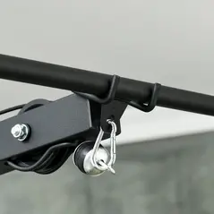 SPORTNOW Pull Up Station, Power Cage with Adjustable Seat, for Home Gym - Black - 8