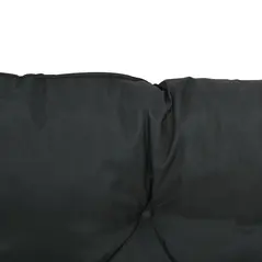 Outsunny 2 Seater Bench Pad, Garden Chair Cushion with Back and Ties for Indoor and Outdoor Use, 98 x 100 cm, Black - 7