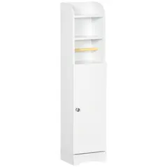 kleankin Multi-Storage Narrow Bathroom Cabinet - White - 1