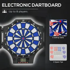SPORTNOW Electronic Dartboard Set, with 31 Games, for Eight Players - 3