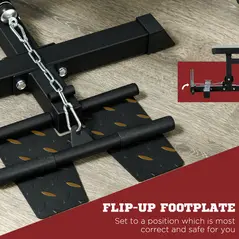 SPORTNOW Pull Up Station, Power Cage with Adjustable Seat, for Home Gym - Black - 6