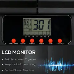 SPORTNOW Electronic Dartboard Set, with 31 Games, for Eight Players - 4