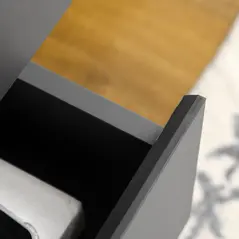 HOMCOM Sideboard, Modern Kitchen Cupboard with Double Doors and 3 Drawers, Adjustable Shelves for Living Dining Room, Dark Grey - 6