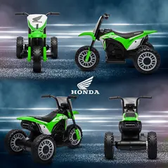 HOMCOM 6V Kids Motorbike, Three-Wheel Kids Electric Bike with Horn, Startup Sound for Ages 18-36 Months - Green - 7