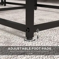 HOMCOM Three Nest of Tables, Marble Effect Finish - 5