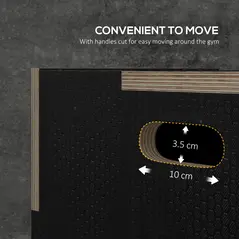 SPORTNOW Multi-Faceted Jump Box, Wooden Step Up Box, for Home, Gym, Exercise, 51/61/76cm- Black - 4