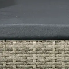 Outsunny Two-Seat Rattan Chair, with Middle Table - Light Grey - 7