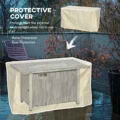 Outsunny 50,000 BTU Gas Fire Pit Table with Cover and Glass Screen - Grey - 6