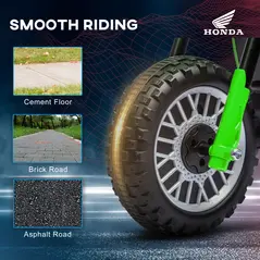 HOMCOM 6V Kids Motorbike, Three-Wheel Kids Electric Bike with Horn, Startup Sound for Ages 18-36 Months - Green - 5