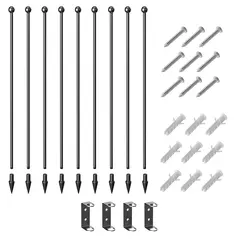 PawHut 80cm 8 Panels Heavy Duty Dog Pen, Pet Playpen for Indoors, Outdoors, Small, Medium Dogs - 7
