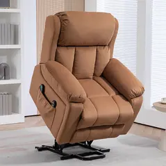 HOMCOM Eight Massage Point Electric Reclining Lift Chair, with Remote - Brown - 1