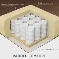 HOMCOM Leathaire Eight Massage Point Armchair, with Heat and Reclining Back - Brown - 6