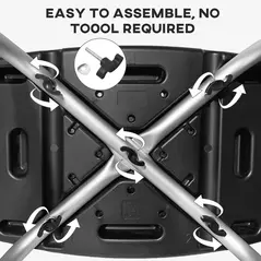 HOMCOM Height Adjustable Bath Stool, Aluminium Shower Stool with Non-Slip Pads for Elderly, Disabled, Seniors, Pregnant, Black - 4