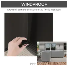 Outsunny 250 x 250cm L-Shaped Protective Furniture Cover - 5