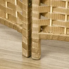 HOMCOM 6 Panel Folding Room Divider, Freestanding Privacy Screen for Living Room, Bedroom and Office, 240 x 170cm, Natural - 8