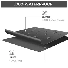 Outsunny 250 x 250cm L-Shaped Protective Furniture Cover - 4