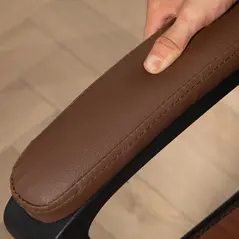 HOMCOM Faux Leather Office Chair - Brown - 8