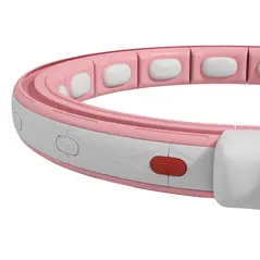 SPORTNOW Smart Weighted Hula Hoop, Massage Hula Ring w/ 16 Detachable Knots, 360° Auto-Rotating Ball, Digital Counter, Pink - 8