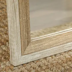 HOMCOM 162.6 cm Two-Tone Full Length Mirror - White/Oak-Tone - 6