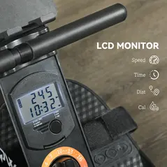 SPORTNOW Folding Magnetic Rowing Machine, with 16-Level Adjustable Resistance, Black - 7