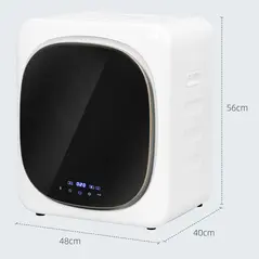 HOMCOM 4kg Vented Tumble Dryer with Deodorize, Smart Mode, 800W Compact Tumble Dryer with Stainless Steel Tub, Front Load, for Flat, Home, RVs, White - 2