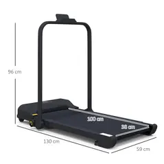 HOMCOM 2.5HP Walking Pad Treadmill, Folding Under Desk Treadmill, Walking Machine, 1-10km/h, with Remote Control - 2