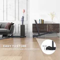 HOMCOM 2.5HP Walking Pad Treadmill, Folding Under Desk Treadmill, Walking Machine, 1-10km/h, with Remote Control - 8