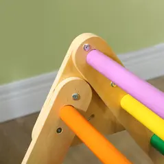 AIYAPLAY Toddler Climbing Frame for Kids, with Ramp, 3-in-1 Wooden Play Triangle Set for 18-48 Months, Multicolour - 8