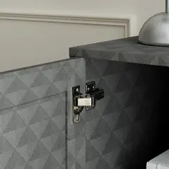 HOMCOM Sideboard with Adjustable Shelf, Freestanding Sideboard Storage Cabinet with Open Compartment and 2 Drawers, Grey - 7