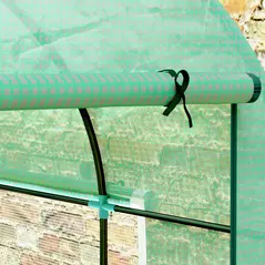 Outsunny 300 x 200cm Walk-In Polytunnel Greenhouse - Green - 8