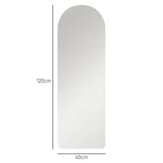 HOMCOM 120 x 40cm Arch Mirror, with LED Lights - 2